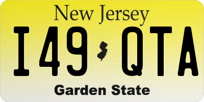 NJ license plate I49QTA