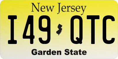 NJ license plate I49QTC