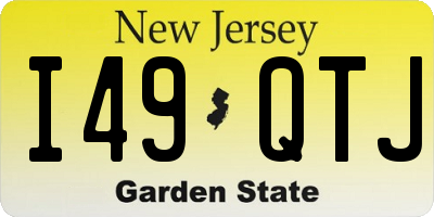 NJ license plate I49QTJ