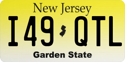 NJ license plate I49QTL