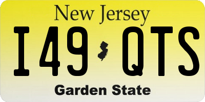 NJ license plate I49QTS