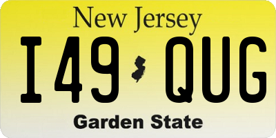 NJ license plate I49QUG