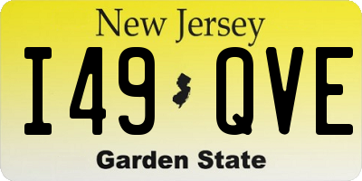 NJ license plate I49QVE