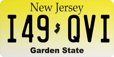 NJ license plate I49QVI