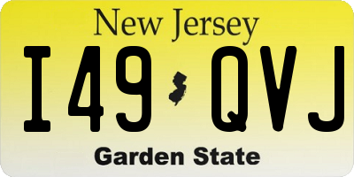 NJ license plate I49QVJ
