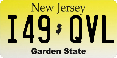 NJ license plate I49QVL
