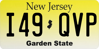 NJ license plate I49QVP
