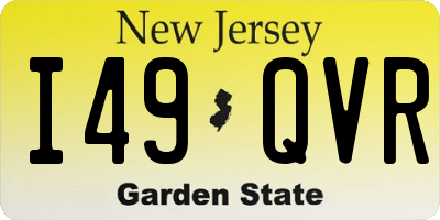 NJ license plate I49QVR