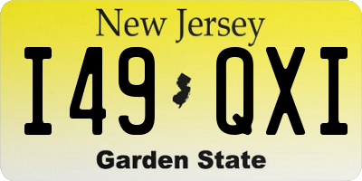 NJ license plate I49QXI