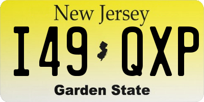 NJ license plate I49QXP