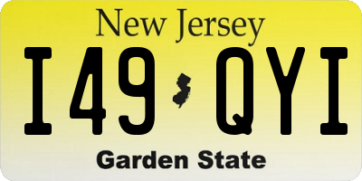 NJ license plate I49QYI