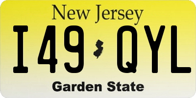 NJ license plate I49QYL