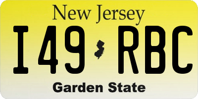 NJ license plate I49RBC