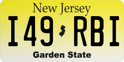 NJ license plate I49RBI