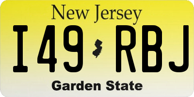 NJ license plate I49RBJ