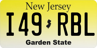 NJ license plate I49RBL