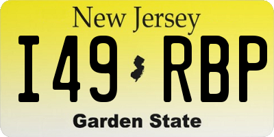 NJ license plate I49RBP