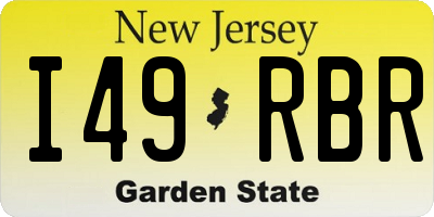 NJ license plate I49RBR