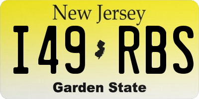 NJ license plate I49RBS