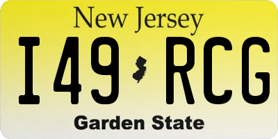 NJ license plate I49RCG