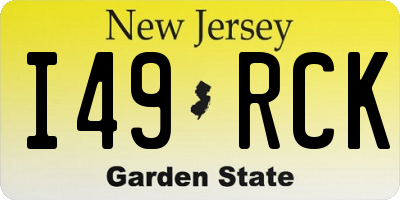 NJ license plate I49RCK