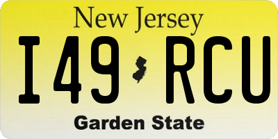 NJ license plate I49RCU