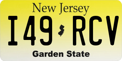 NJ license plate I49RCV