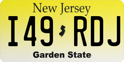 NJ license plate I49RDJ