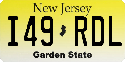NJ license plate I49RDL