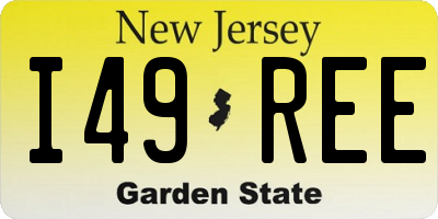 NJ license plate I49REE