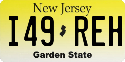 NJ license plate I49REH