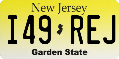 NJ license plate I49REJ