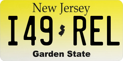 NJ license plate I49REL