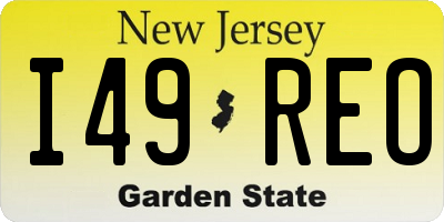 NJ license plate I49REO