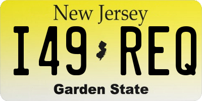 NJ license plate I49REQ