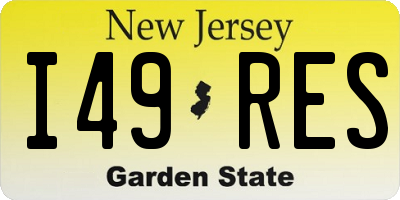 NJ license plate I49RES