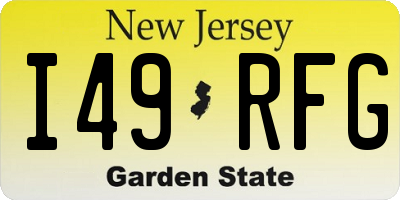 NJ license plate I49RFG