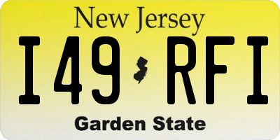 NJ license plate I49RFI