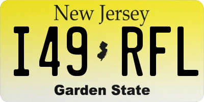 NJ license plate I49RFL