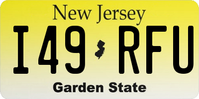 NJ license plate I49RFU
