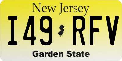 NJ license plate I49RFV