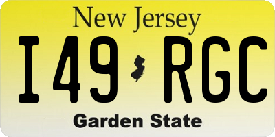 NJ license plate I49RGC
