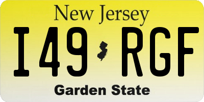 NJ license plate I49RGF