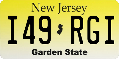 NJ license plate I49RGI
