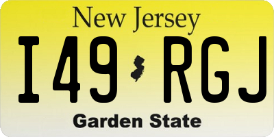 NJ license plate I49RGJ