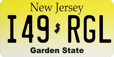 NJ license plate I49RGL