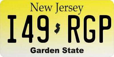 NJ license plate I49RGP
