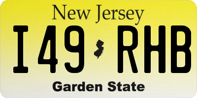NJ license plate I49RHB
