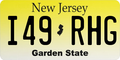 NJ license plate I49RHG