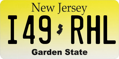 NJ license plate I49RHL